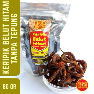 KERIPIK BELUT HITAM TANPA TEPUNG 80 GR OCHI SNACK – PEDAS - KETO FRIENDLY