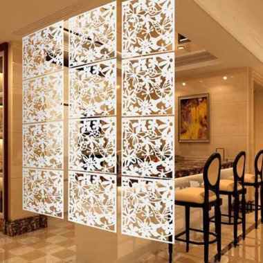 Dekorasi Penyekat Ruang Vintage PVC Tirai Ruang Tamu Mewah Hotel Bagus Black