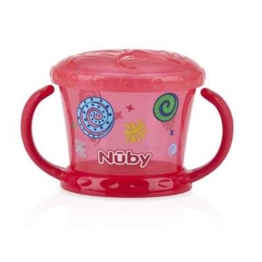 Nuby Snack Keeper/Tempat Snack Baby Merah