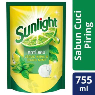 Promo Harga Sunlight Pencuci Piring Anti Bau With Daun Mint 755 ml - Blibli
