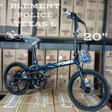 Sepeda Lipat Element Police Texas L 20 Inch BLUE