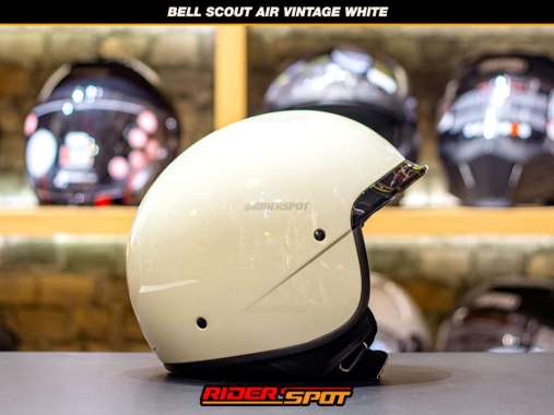 Helm BELL SCOUT AIR Vintage White Half Face Helmet Original USA XL