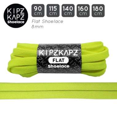 KIPZKAPZ F12 Tali Sepatu Pipih / Flat Shoelace [8mm] 180 cm Solar Yellow