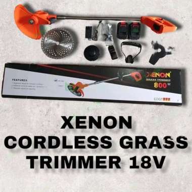 MESIN POTONG RUMPUT BATERAI XENON CDGT800 18V CORDLESS GRASS CUTTER