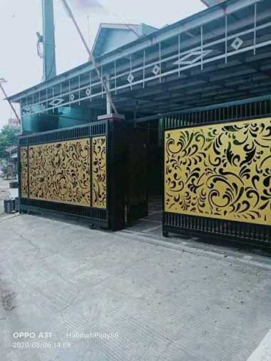 Pagar rumah besi plelat besi cutting depok