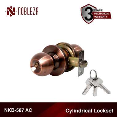NOBLEZA Kunci Bulat Handle Gagang Pintu Kamar Mandi Stainless NKB-587 AC