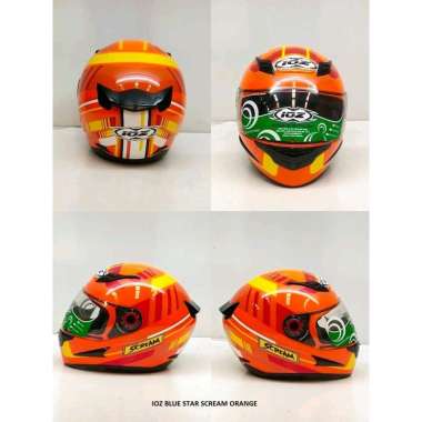 Helm Full Face Ioz Blue Star Scream Racing,Helm SNI Scream Orange