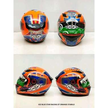 Helm Full Face Ioz Blue Star Scream Racing,Helm SNI Racing 07 Orange Stabilo