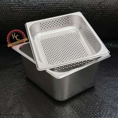 Gastronom Food Pan 1/2 33x27x15 Set Food pan bolong Stainless Steel
