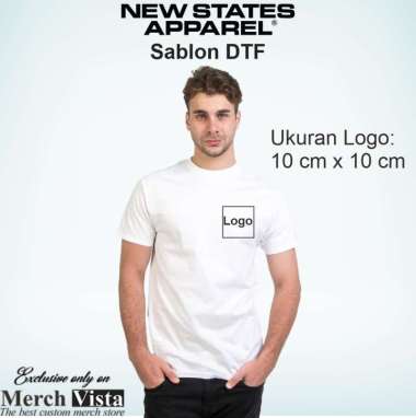 Kaos Custom 24s New States Apparel Premium 7200 (Bonus Box + Logo) Logo S