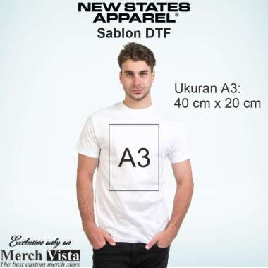 Kaos Custom 24s New States Apparel Premium 7200 (Bonus Box + Logo) A3 S