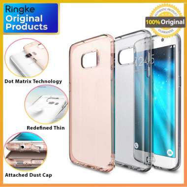 Original Ringke Air Case Samsung Galaxy S7 Edge - Ultra Slim Soft Clear Casing Cover Softcase - Rose