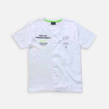 Tshirt/ Kaos Anak Laki Putih/ Rodeo Junior Neon Print 6-7 tahun White