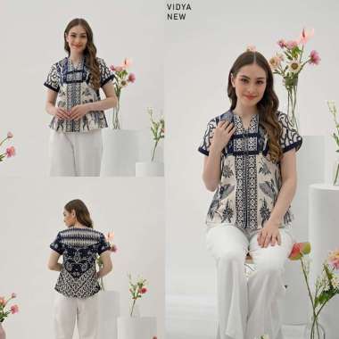 Evercloth Vidya ( NEW ) Blouse Wanita Atasan Wanita Atasan Wanita Blouse Batik JUMBO