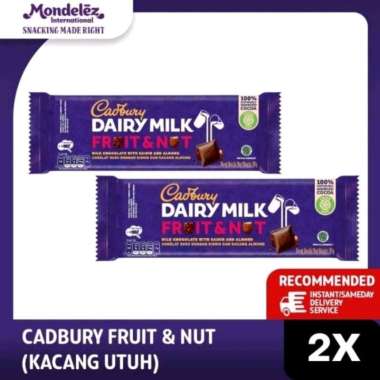 Promo Harga Cadbury Dairy Milk Fruit & Nut 90 gr - Blibli