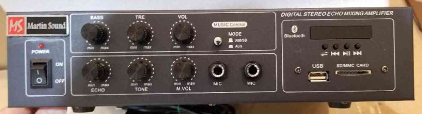 Martin Sound 308 Professional Karaoke Blurtooth Amplifier