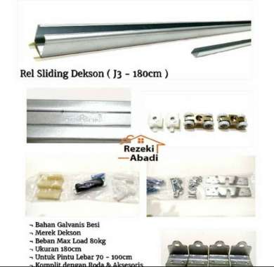 Rel Pintu Sliding DEKSON - J3 - Rel Geser Silver -