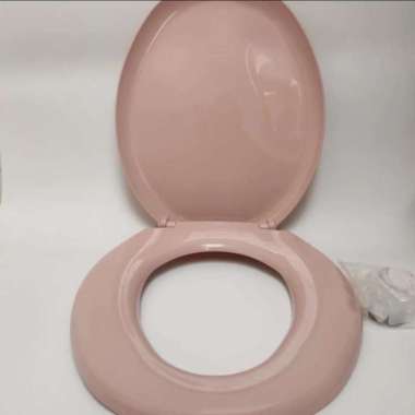 Tutup Toilet Cover Closet Kloset WC Duduk Model Toto Tebal Techplas Pink