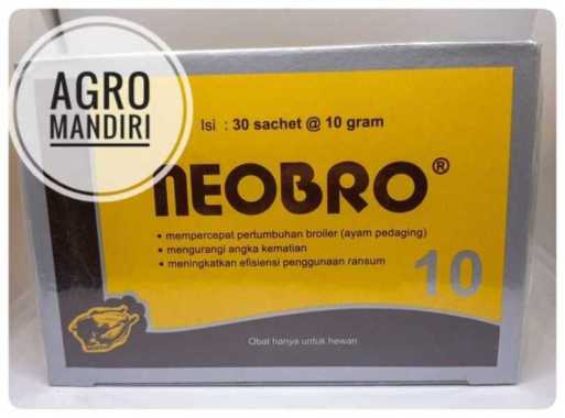 Neobro 10 Gram Vitamin Penambah Berat Penggemuk Ayam Broiler Unggas