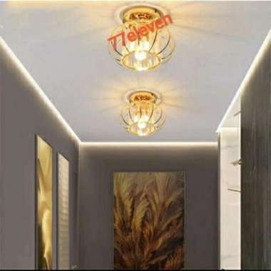 Lampu Plafon Hias Kristal Lp 4001/1C Gold