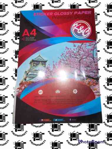 Sticker Glossy Photo Paper A4/120 gram 20 sheet K&C