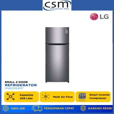 Lg Kulkas 2 Pintu 209L Gnb215Sqmt / Gn-B215Sqmt / Gnb 215Sqmt Garansi Resmi
