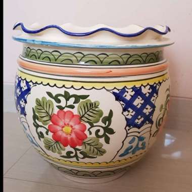 Pot Bunga Guci Keramik Warna Ukuran Besar Multicolor