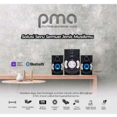 SPEAKER POLYTRON PMA9507 / PMA 9507 (BLUETOOTH / KARAOKE / AUX) GARANS