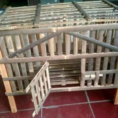 Kandang bambu kurungan Ayam Jago, Kelinci, Kucing, 40x70 cm, Rakit, Bongkar Pasang a