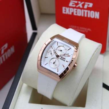 Jam Tangan Wanita Expedition E 6800 E6800 Rosegold White