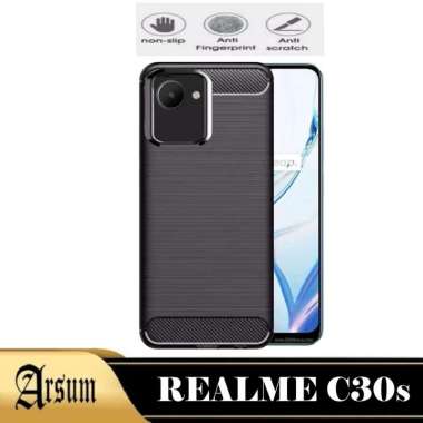 Promo Case Ipaky Carbon Fiber Realme C30s 2022 Sofcase Shockproof TPU Backcase Realme C30s