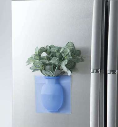 VAS BUNGA Unik vas bunga tempel Vas bunga ajaib silicone - BIRU