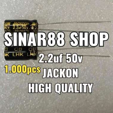 Hrg 1.000pcs/pack HIGH QUALITY ELCO 2.2uf50v 2.2uf 50v 22uf/50v JACKON ECO EKO ELKO CAPASITOR KAPASI