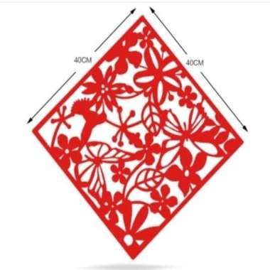 dekorasi penyekat ruang vintage PVC - alat sekat ruangan 1set isi 4bh MERAH