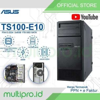 Server Asus TS100-E10/PI4 E-2224 2x8GB 1TB SSD SATA