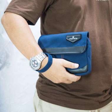 BUCK UP NAVY|MNM x URBAN| Tas Pouch Bag Pria Wanita Hand Bag ORI Navy