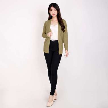 Cardigan Rajut lengan panjang Gaya Korea Wanita model terbaru - Jfashion Berscha M-L Mocca