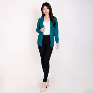 Cardigan Rajut lengan panjang Gaya Korea Wanita model terbaru - Jfashion Berscha M-L Denim