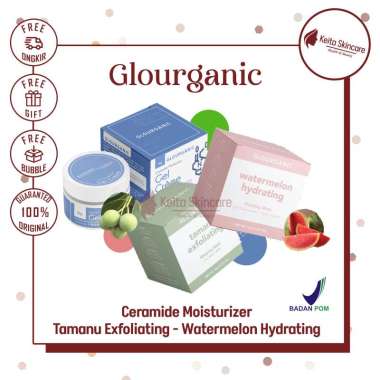 Glourganic Ceramide Moisturizer Gel Creme | Glourganic Sleeping Mask Tamanu Exfoliating Watermelon H
