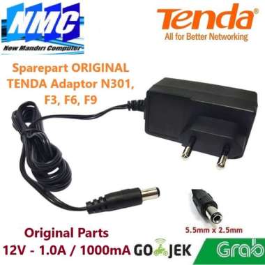 Adaptor Tenda N301, Tenda F3, Adaptor Tenda F9 Adaptor 12V-1.0A/1000mA Adaptor