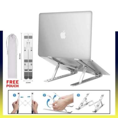 Jual Iit Adjustable Laptop Stand Foldable Aluminium Alloy Holder Mount For Up To 15 6 Inch Pc Online November 2020 Blibli