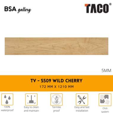 TACO SPC 5MM TV 5509 WILD CHERRY / LANTAI KAYU VINYL CLICK SYSTEM