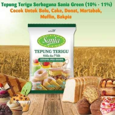Tepung Terigu Sania Green 1Kg berkualitas
