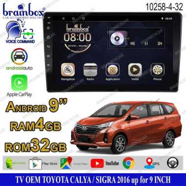 Brainbox TV Mobil OEM Toyota Calya Sigra Android Headunit Tape Mobil Head Unit 4GB + 32GB