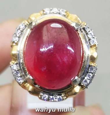 Batu Cincin Merah Delima Ruby Asli Kode 2064 Merah