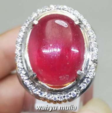 Batu Akik Merah Delima Ruby Size Kantoran Asli Kode 2039 Merah