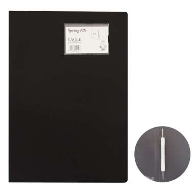 EAGLE FILES Spring File Folio Map Plastik Map Snelhecter HITAM