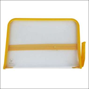 EAGLE FILES Map Plastik Resleting/ Zipper Bag File/ Map Jaring / Map Plastik Dokumen Folio KUNING