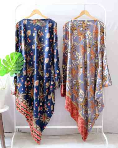 KAFTAN LEBARAN DRESS WANITA GAMIS KEKINIAN MOTIF CARDIGAN BATIK PEKALONGAN KAFTAN JUMBO BIGSIZE Var 