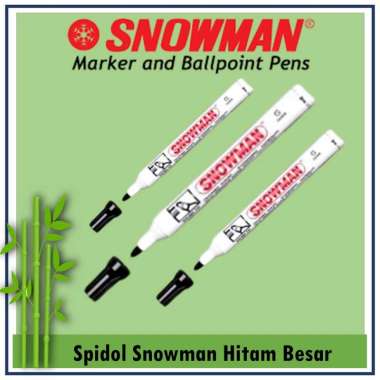 Snowman Spidol - Hitam [Besar] Hitam